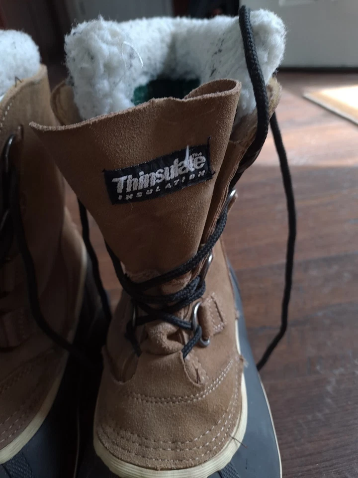 Ozark Trail Thinsulate Insulated Mens Sz 8 Brown Lace Winter Ankle Boots Used - Image 2 of 4