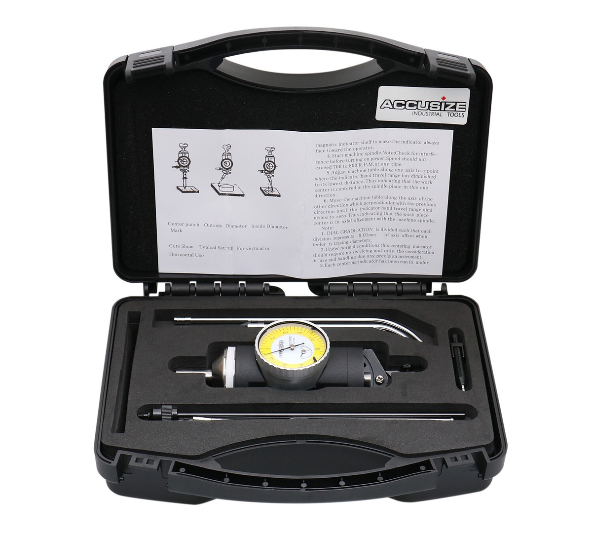 Metric Co-Ax Indicator x 0.01mm Graduations in Fitted Box