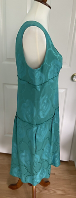 emerald green drop waist dress Dolce & Gabbana Emerald Green Sleeveless Cut-Out Lace Dress main image 0