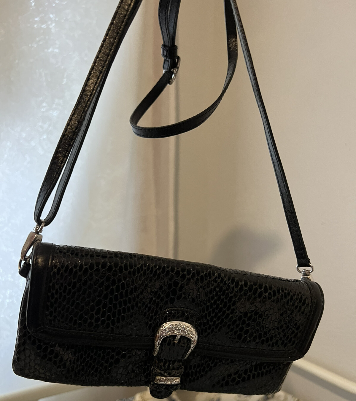 BRIGHTON  Python black Snake Skin WALLET  Purse w… - image 12