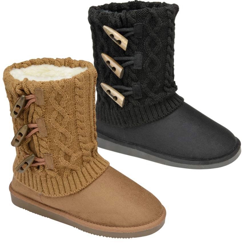 LADIES WINTER BOOTS WOMENS FUR THERMAL 