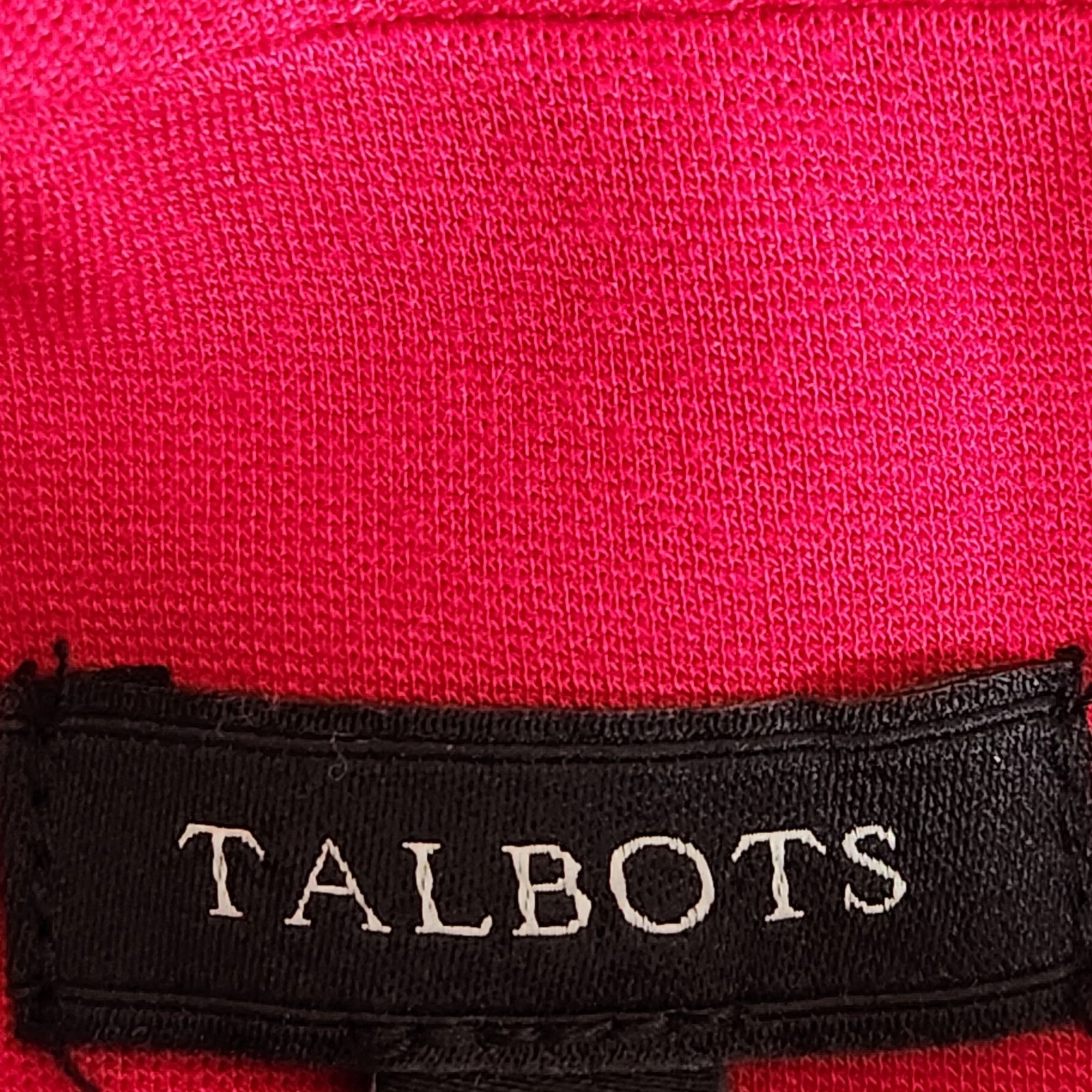 Abito da donna rosso massiccio Talbots taglia 8 manica a 3 4 lunghezza ginocchio San Valentino Natale
