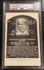 1956-63 Artvue HOF Plaque Postcard Chief Bender Type 2 PSA 5 EX Pop-1 Only