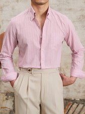 Retro Cotton Linen Breathable Mens Long Sleeve Thin Shirts Button Up Tops Casual