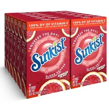 12 Boxes = 72 Drinks ✨ Sunkist Soda SinglesToGo Water Mix Vitamin C BLOOD ORANGE