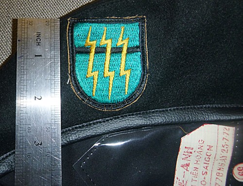 SCHWARZES BARETT - US RANGER - US 12. Special Forces - große Größe 59 - Vietnamkrieg - Bild 7 von 7