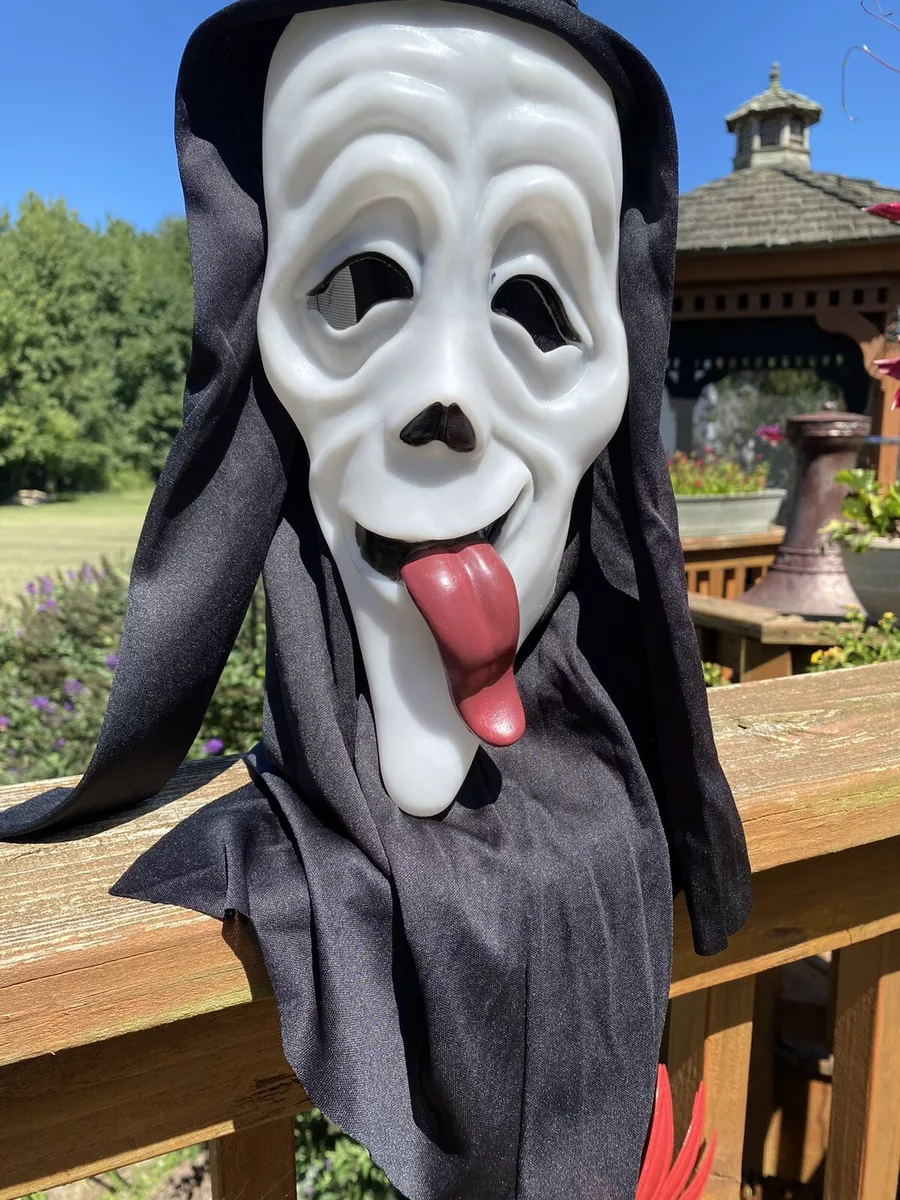 Vintage Scream Ghost Face Whassup Tongue Mask - Easter Unlimited Scary Movie