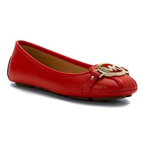 Michael KORS FULTON MOC ROT SAFFIANO GOLD Logo Mokassins flach I LOVE SCHUHE - Bild 3 von 6