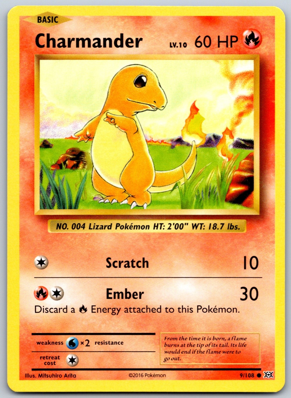 Charmander Common XY - Evolutions 9/108 NM