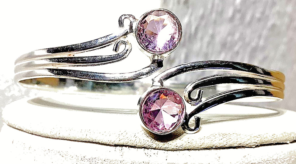 R O S A K U N Z I T ARMREIF 925 STERLINGSILBER HANDGEFERTIGT