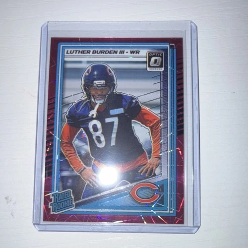 Luther Burden iii Panini 2025 Optic Pink Velocity Prizm /99 #275 Bears Rookie