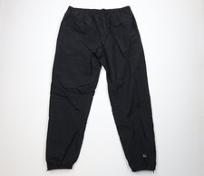 Vtg 90s Streetwear Mens XL Faded Fleece Lined Windbreaker Joggers Pants Black