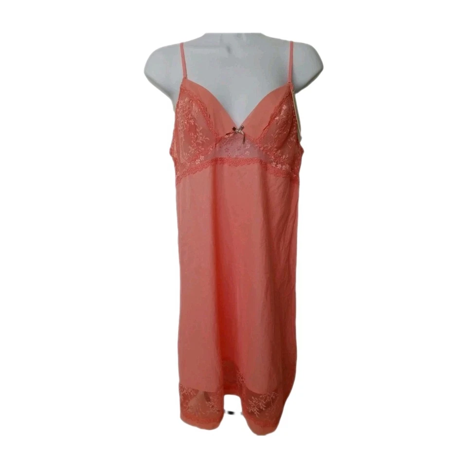 NWT Coral Chemise Intimates BabyDoll Nightwear Elle MacPherson Lingerie Dress M - Image 2 of 4