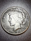 1926-S PEACE DOLLAR  - STRONG GOD Type - AU/Unc!