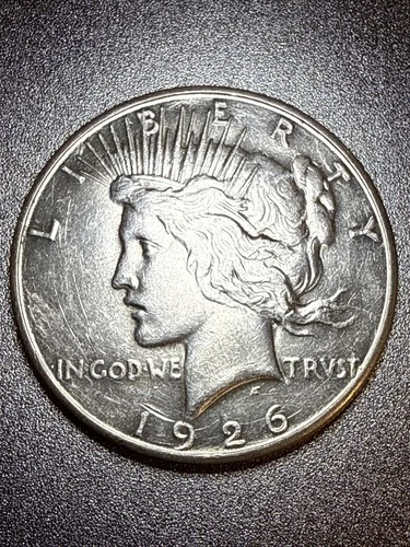 1926-S PEACE DOLLAR  - STRONG GOD Type - AU/Unc!