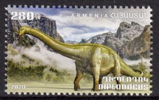 ARMENIA 2020 PREHISTORIC ANIMALS DINOSAURS DIPLODOCUS (#A)