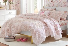 Pottery Barn Monique Lhuillier Rosette Quilt - QUEEN/FULL