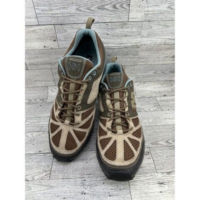 Helly Hansen Women's Trail Hiking Shoes Sz 9 EU 40.5 Brown Blue HH Tech