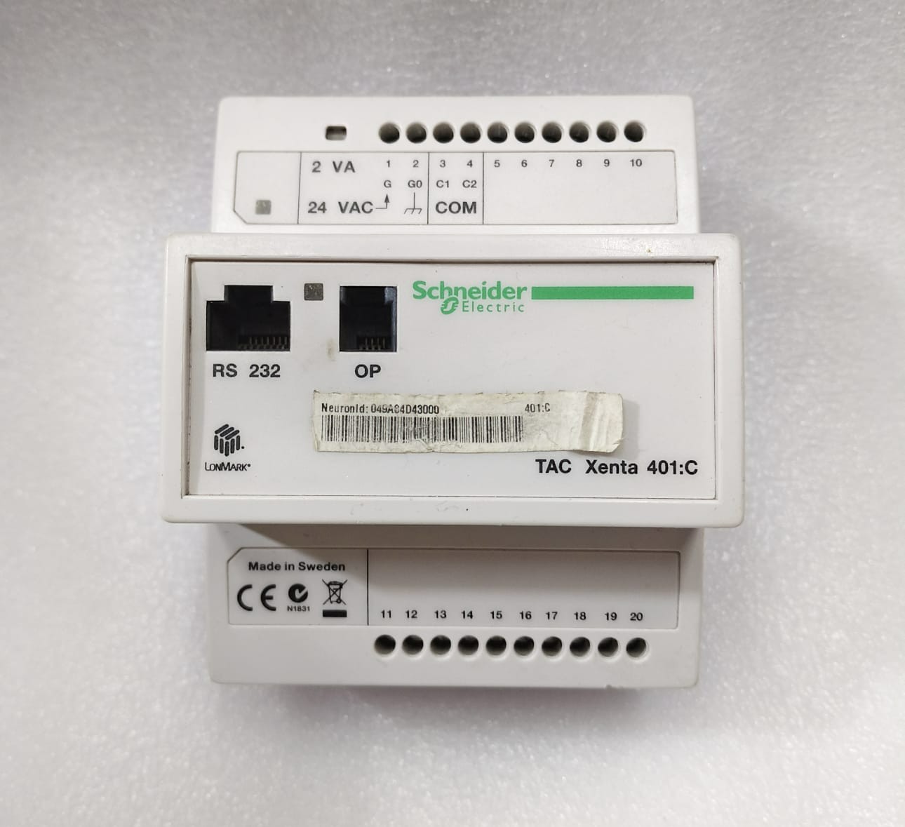 Schneider Electric TAC Xenta 401:C 007301040 LonMark HVAC Controller Module