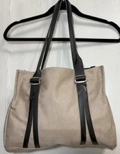 Vintage Jack Gomme Tan Canvas Tote, Unisex light weight double strap
