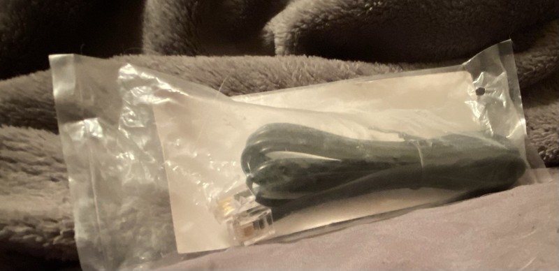 Dell DPN 09P177 RJ-11 to RJ-11 Flat Telephone Cable 2m Black 28 AWG