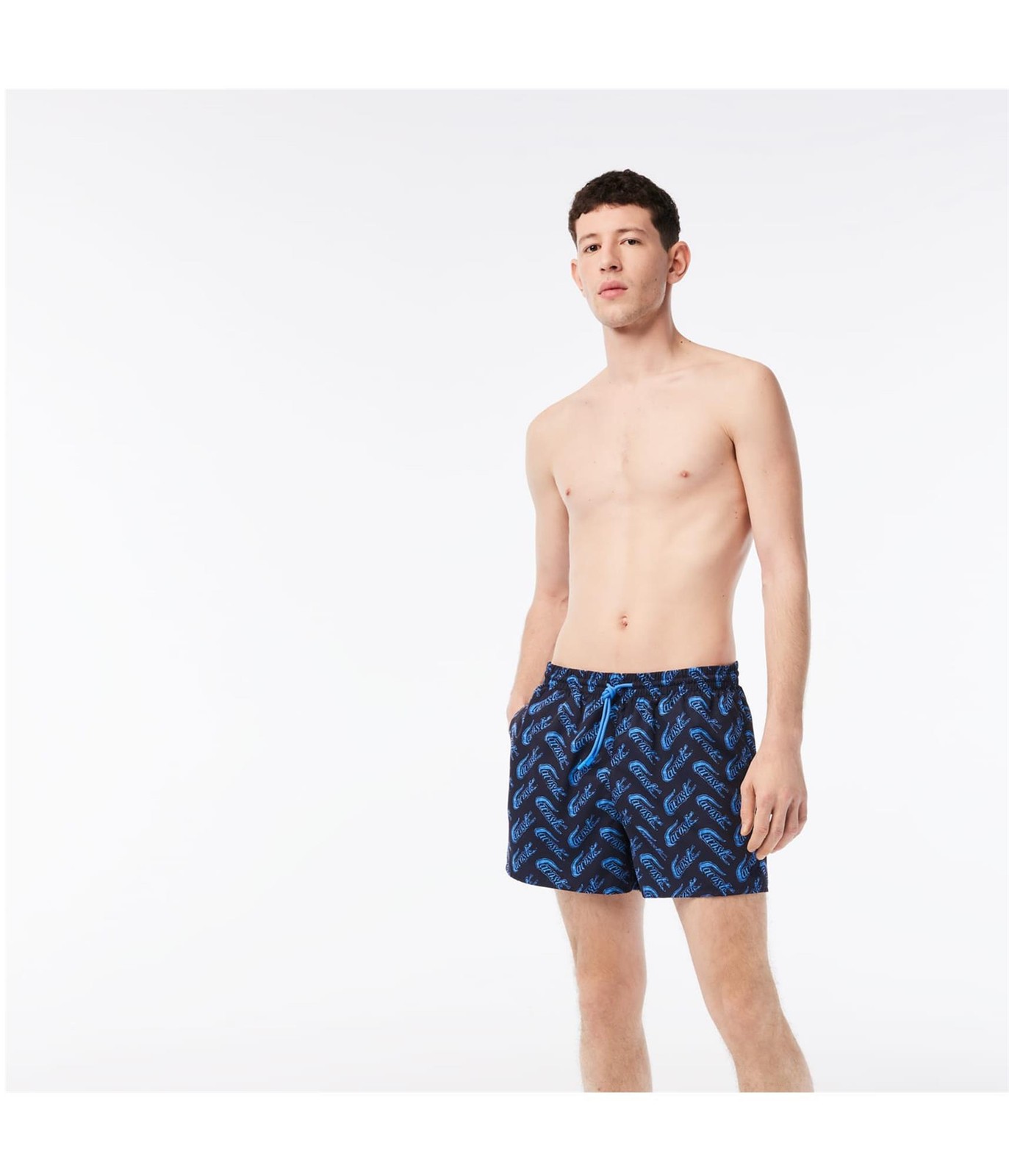 Мужские плавки для плавания с принтом Lacoste синие Большой размер 7090₽