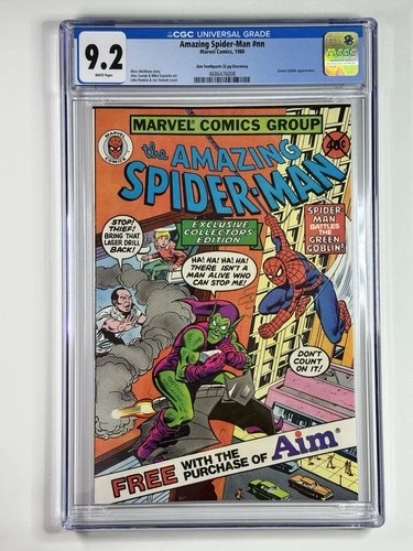 Amazing Spider-Man Aim Toothpaste CGC 9.2 promotional comic Green Goblin