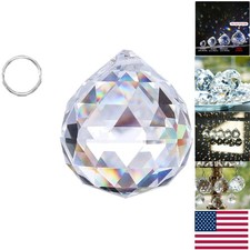 Exquisite 50mm Clear Crystal Ball Prism - Feng Shui Hanging Suncatcher Decor