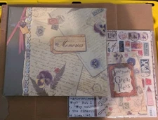 K & Company Scrapbook Album 12x12 & Life's Journey Stamps Lot 