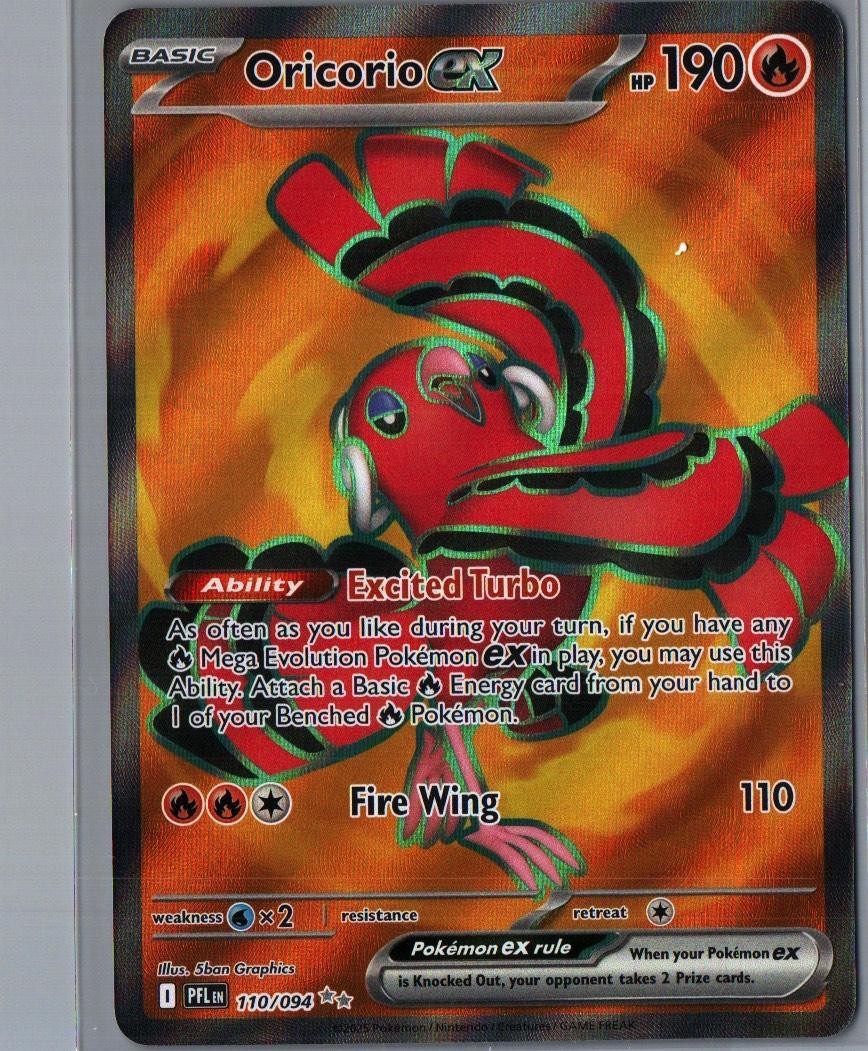 Oricorio ex 110/094 Ultra Rare Phantasmal Flames Pokemon Holo Near Mint