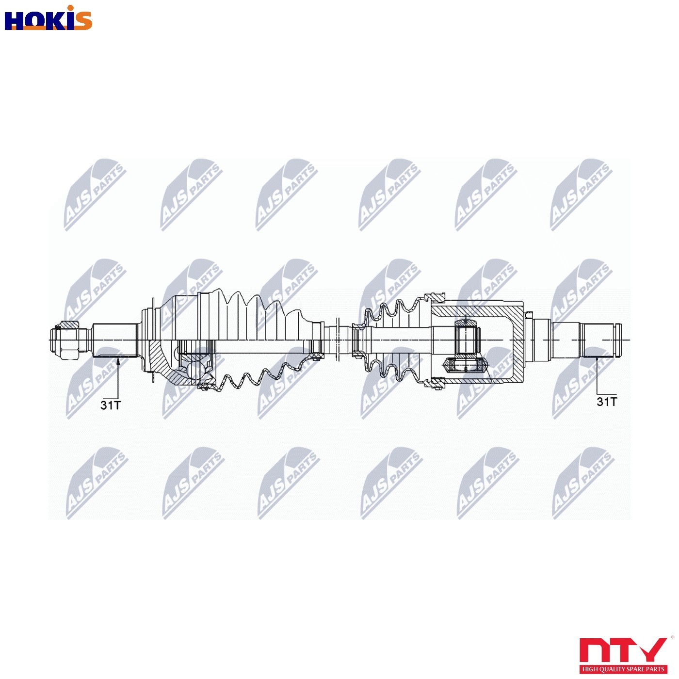 NTY NPW-MZ-040 Drive Shaft for MAZDA - Image 8
