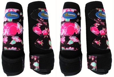 Horse Medium Professional Equine 4 pack Sports Medicine Splint Boots 4135C