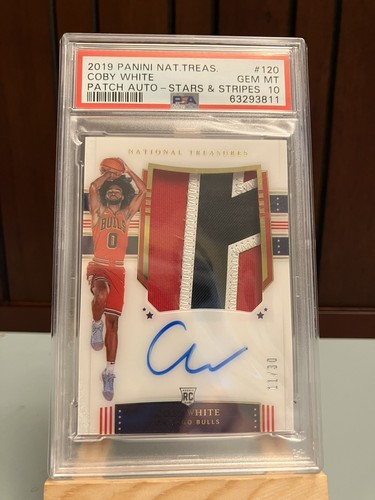 Coby White [Patch Autograph] #120 2019 Panini National Treasures card