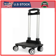 Backpack Trolley - 4 Wheels Folding Compact Lightweight Luggage Cart, Travel ...