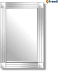 Large 90 x 60 cm Rectangular Frameless Mirror Bevelled Triple Edge Glass