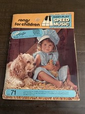 1977 Easy Play Speed Music Songs For Children All Organs Printed In USA. Rare