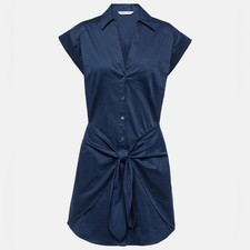 Veronica Beard I Aimee Shirtdress I Navy Blue Tie-Front Mini Size 10