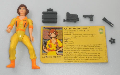 100% Complete 1988 April O'Neil Figure TMNT Teenage Mutant Ninja Turtles Vintage