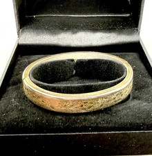 GOLD FILLED ANTIQUE GOLD-FILL BANGLE BRACELET...
