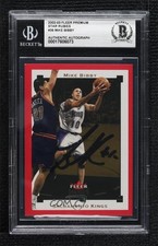 BAS 2002-03 Fleer Premium Ruby 61/100 Mike Bibby #SR36 BGS Authentic Auto 3c7