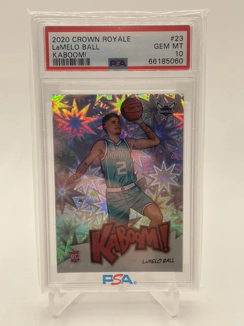 2020-21 Crown Royale Lamelo Ball Rookie Kaboom PSA 10 Gem Mint