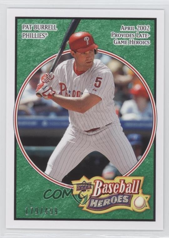 2008 Upper Deck Baseball Heroes Emerald 179/499 Pat Burrell #137 0a5