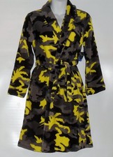 Joe Boxer Boys Plush Fleece Flame Resistant Belted Wrap Robe Multi XS/4-5 NWT