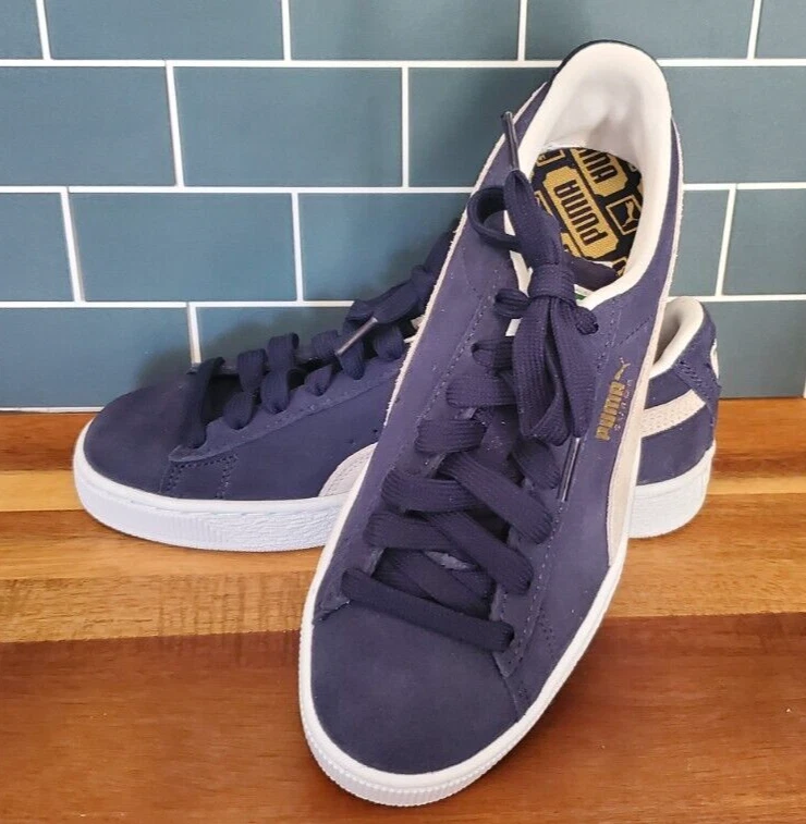 Scarpe sneakers Puma Suede Classic 21 bambino blu taglia 4C nuove senza scatola 380560 3