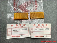 NOS Honda HAWK 145 1983 , HX135 1984 REFLECTOR FRONT REFLEX 2Pcs 33741-KC5-003