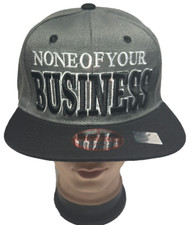 NONE OF YOUR BUSINESS 3D Embroidered Snapback Adjustable Baseball Cap Hats LOT