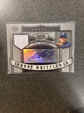 2007 Bowman Sterling Johnny Whittleman Prospect Game Used Jersey Autograph BSWJW