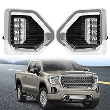 For Gmc Sierra 1500 Denali 2019-2022 Pair Fog Lights Lamps Led W Bezels Lhrh