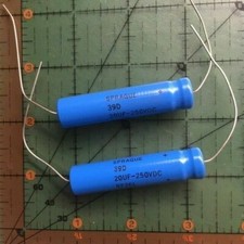 20uF 250v Sprague Axial Electrolytic Capacitor 39D206F250EL4 Audio x10