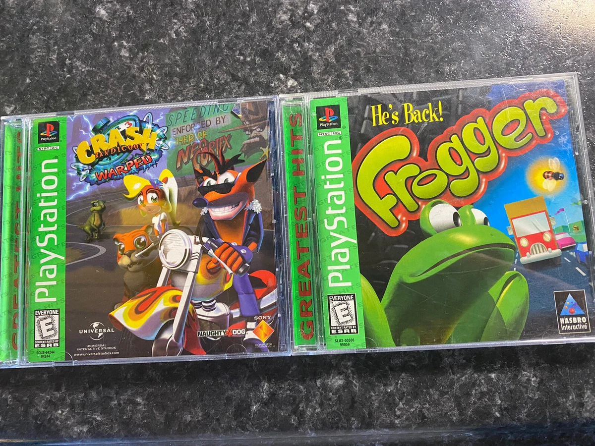Crash Bandicoot 3 Warped and Frogger PS1 eBay